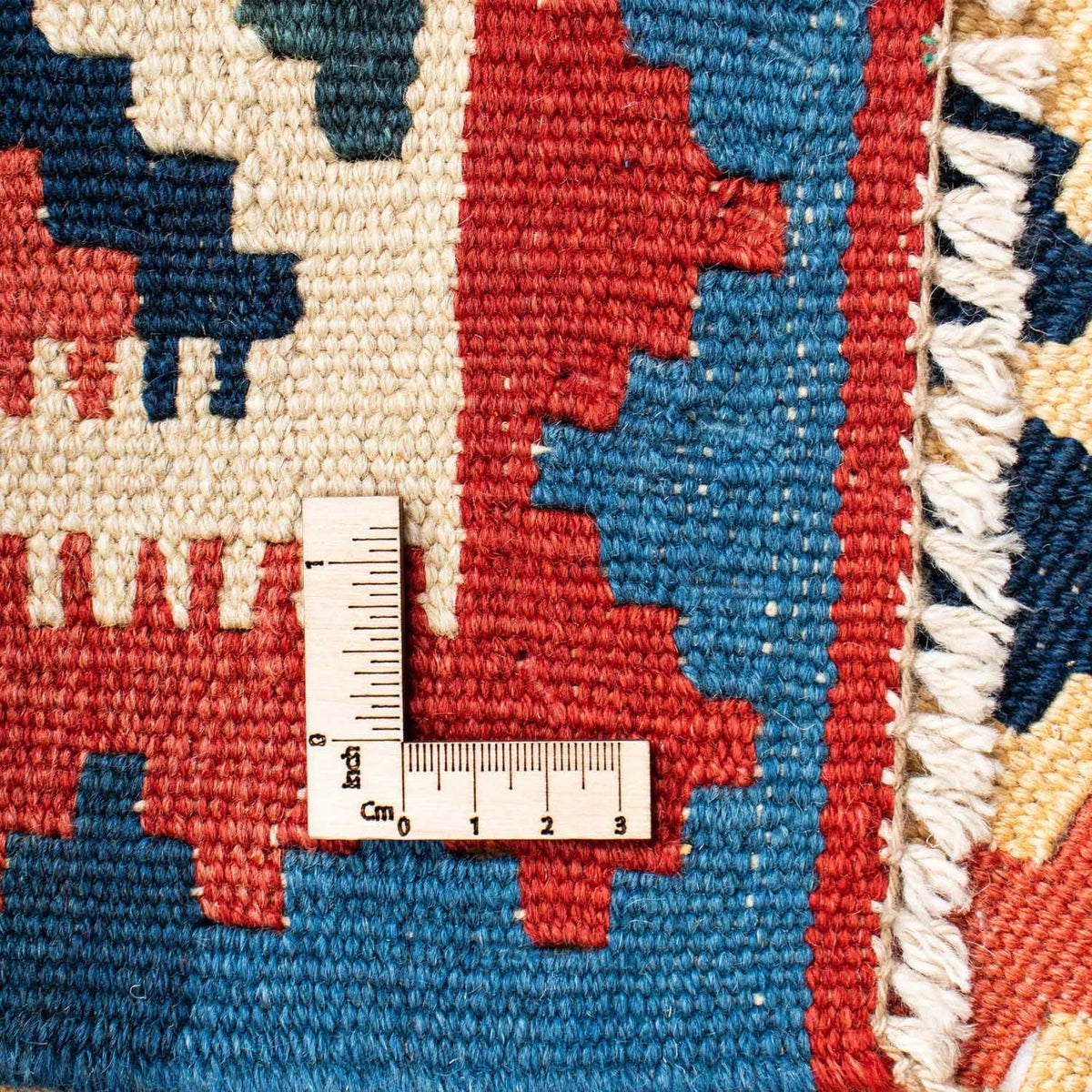 Kelim-tæppe - orientalsk - 171 x 123 cm - lysrød