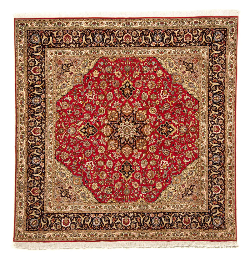 Persisk tæppe - Tabriz - Royal firkantet  - 203 x 203 cm - rød