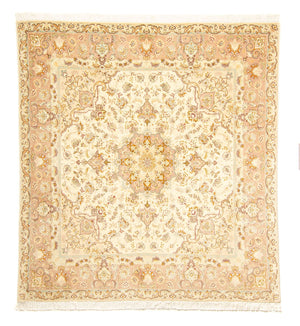 Persisk tæppe - Tabriz - Royal firkantet  - 210 x 202 cm - beige