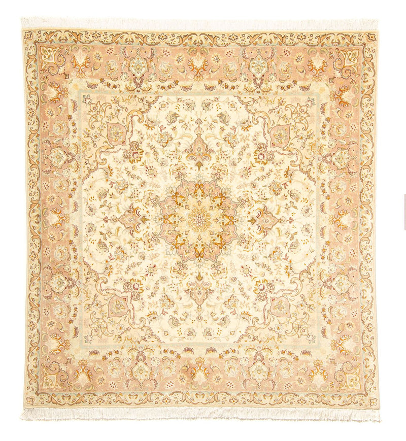 Persisk tæppe - Tabriz - Royal firkantet  - 210 x 202 cm - beige
