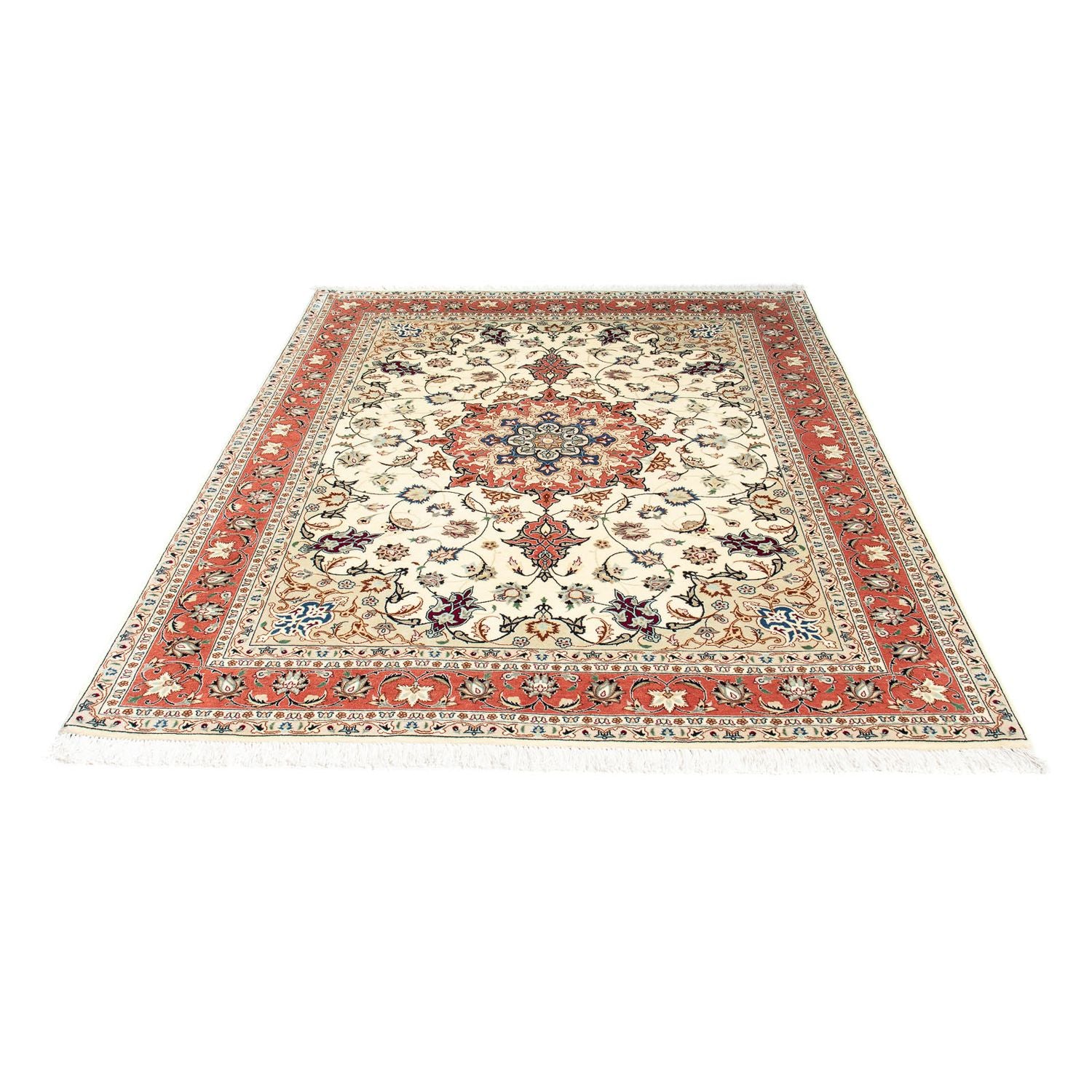Persisk tæppe - Tabriz - Royal - 201 x 156 cm - beige