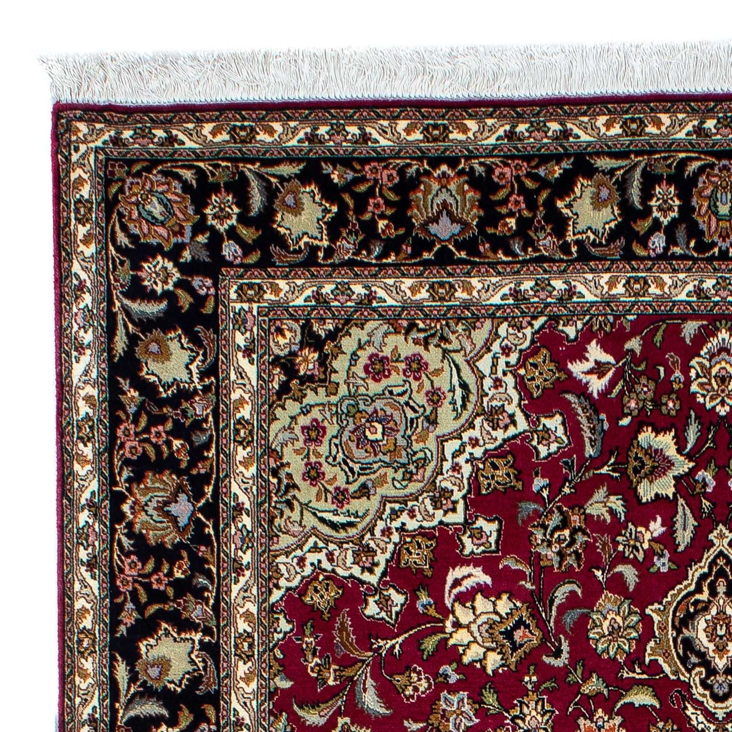 Persisk tæppe - Tabriz - Royal - 213 x 152 cm - mørkerød