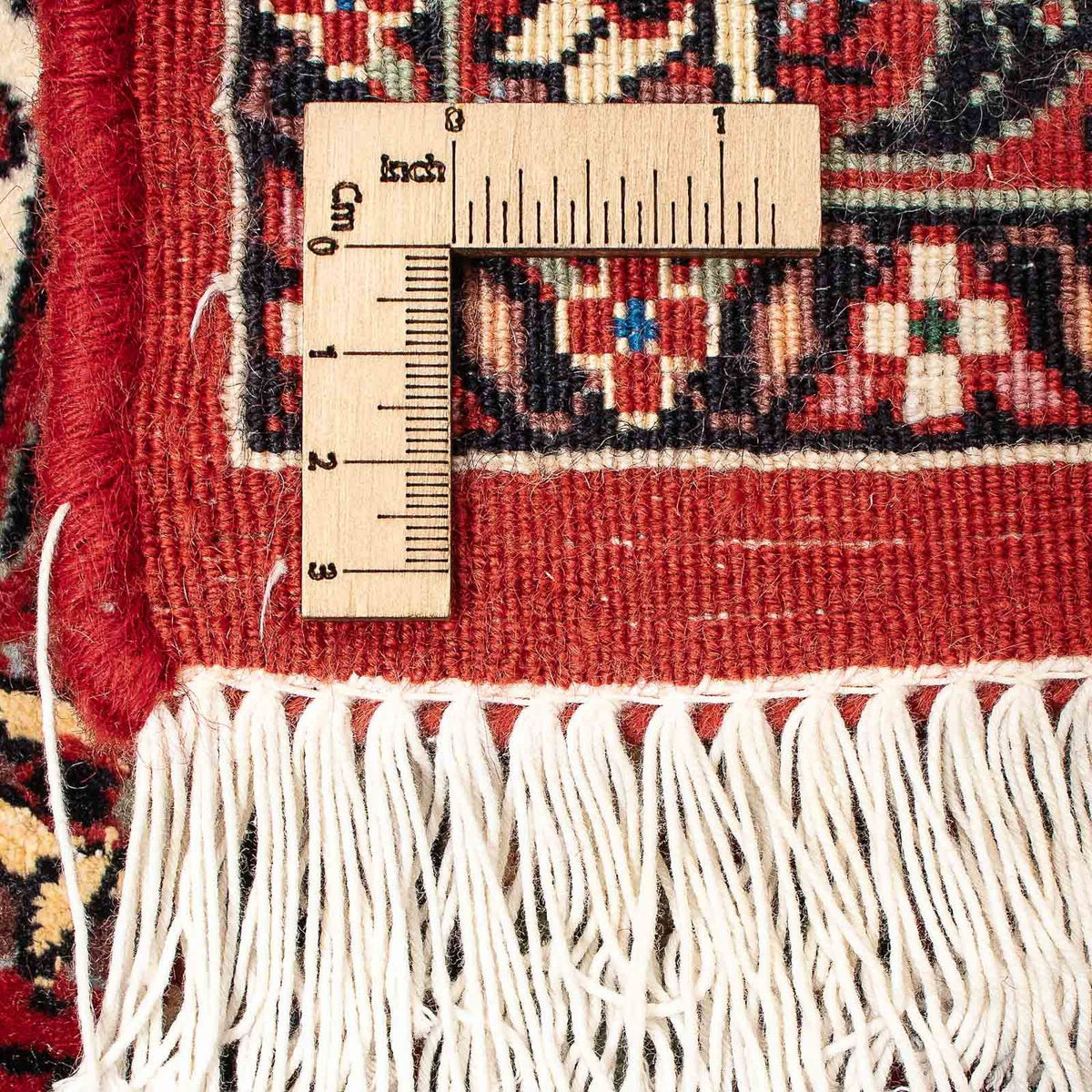 Persisk tæppe - Bijar - 233 x 140 cm - mørkerød