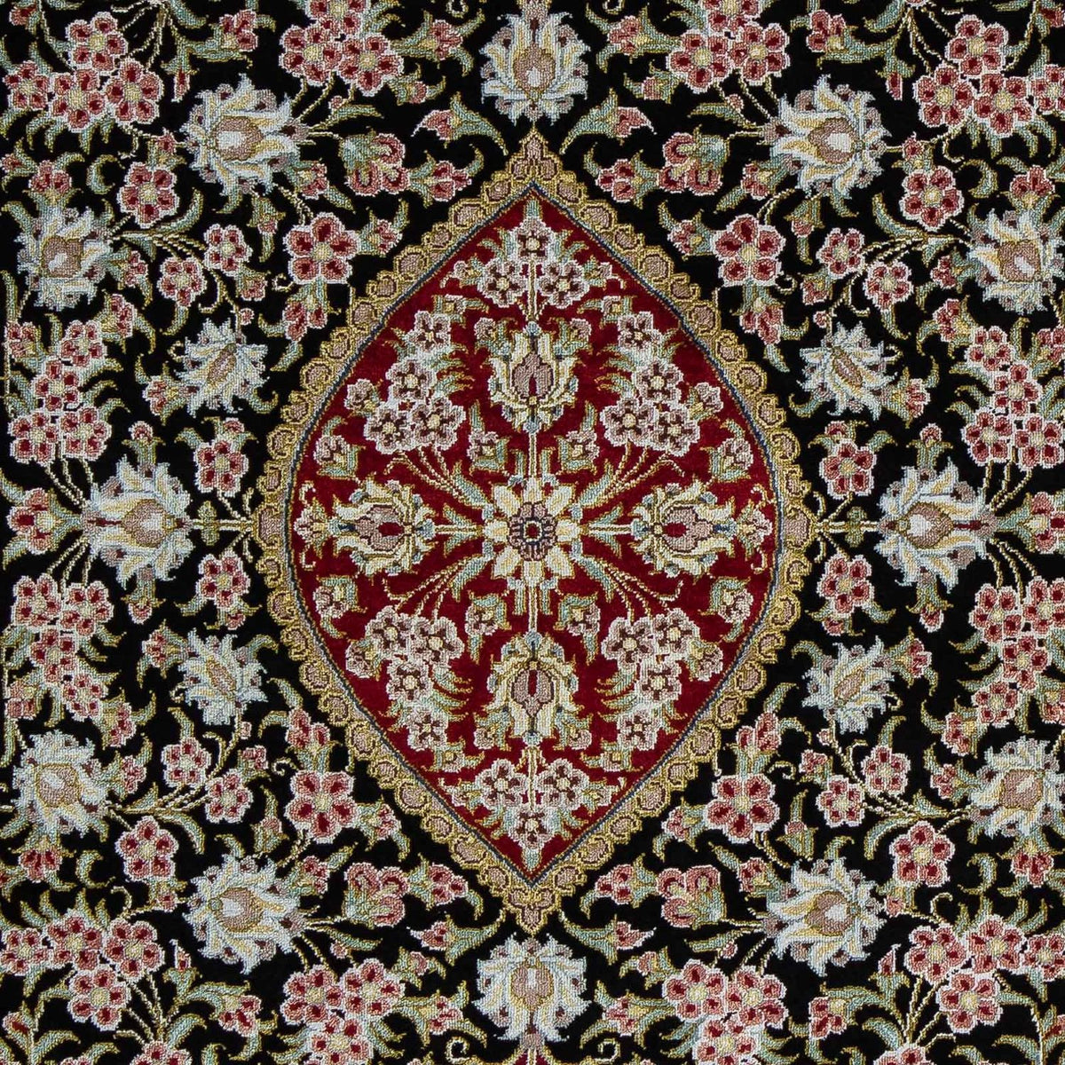 Persisk tæppe - Ghom - 89 x 57 cm - mørkeblå