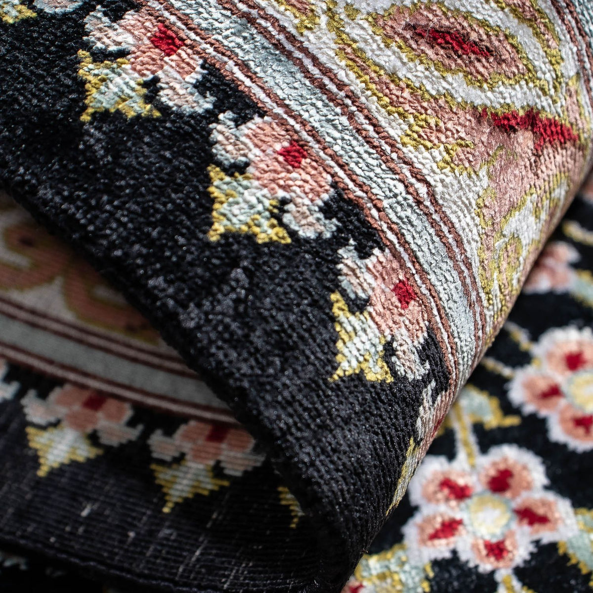 Persisk tæppe - Ghom - 89 x 57 cm - mørkeblå