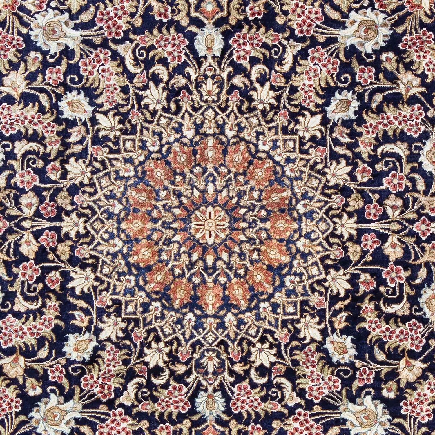 Persisk tæppe - Ghom - 82 x 57 cm - mørkerød