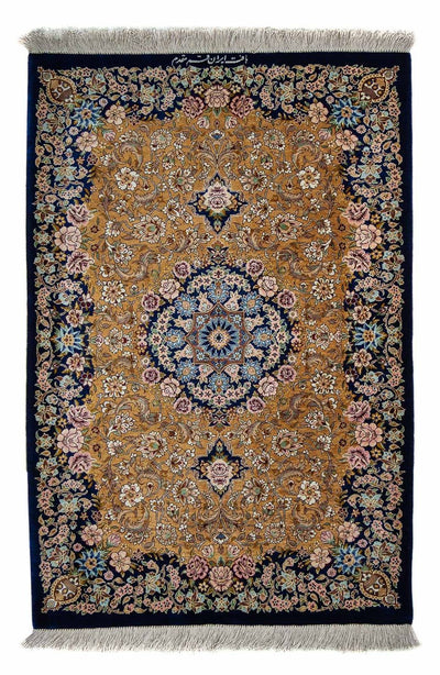 Qom Tæppe 62x91cm - Persisk tæppe