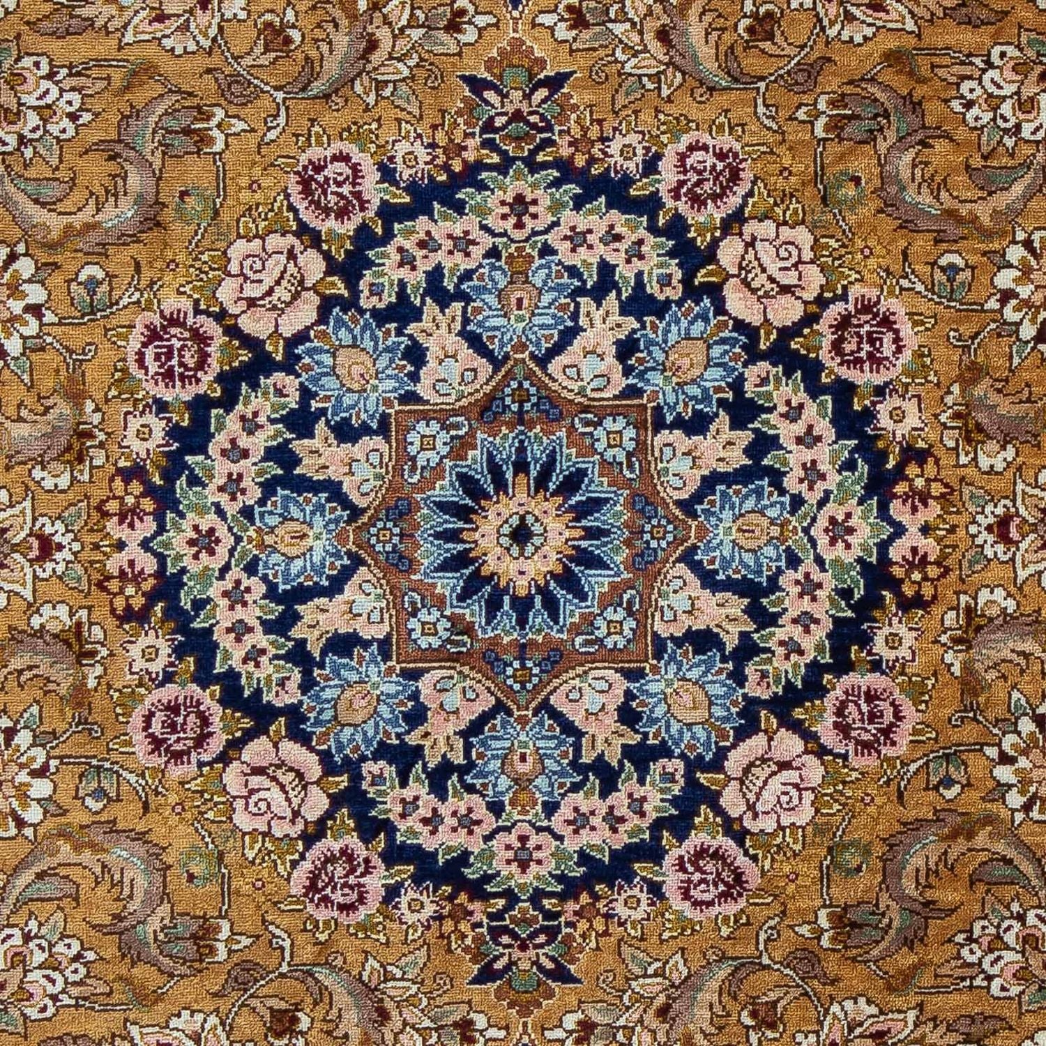 Persisk tæppe - Ghom - 91 x 62 cm - mørkeblå