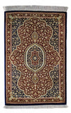 Qom Tæppe 60x93cm - Persisk tæppe - Rektangulær / Mørkeblå / 60 x 93 cm Rektangulær