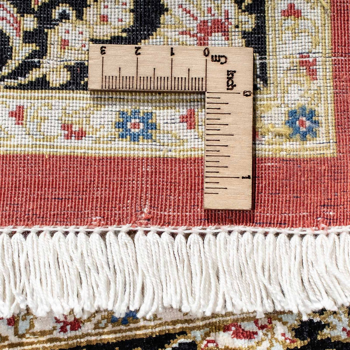 Persisk tæppe - Ghom - 81 x 55 cm - mørkerød