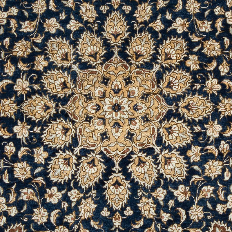 Persisk tæppe - Ghom - 84 x 55 cm - mørkeblå