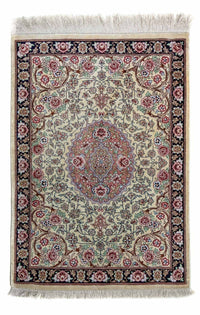Persisk tæppe - Ghom - 77 x 55 cm - beige