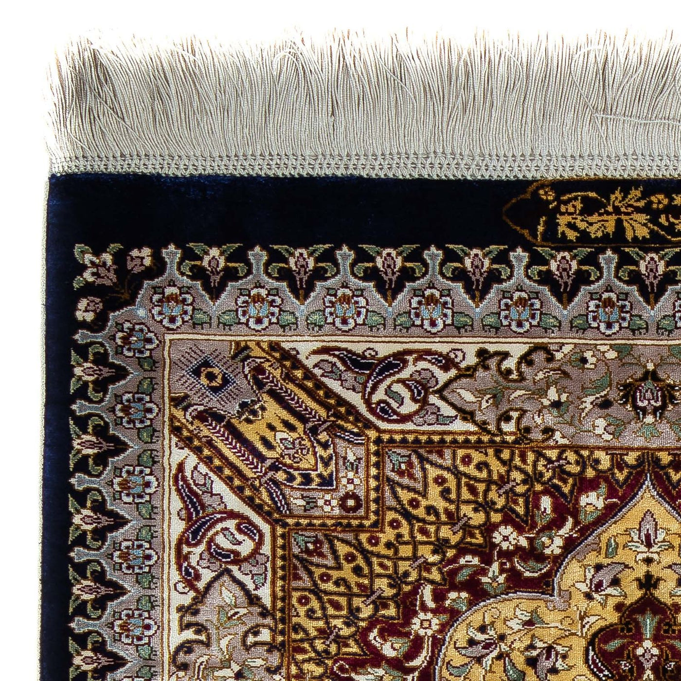 Qom Tæppe 87x59cm - Persisk tæppe