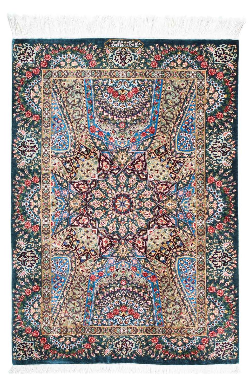 Persisk tæppe - Ghom - 118 x 79 cm - flerfarvet