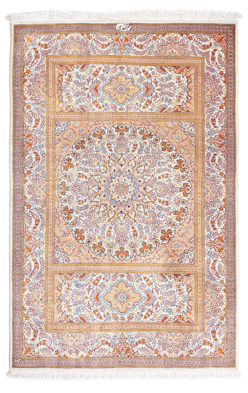 Persisk tæppe - Ghom - 122 x 78 cm - beige