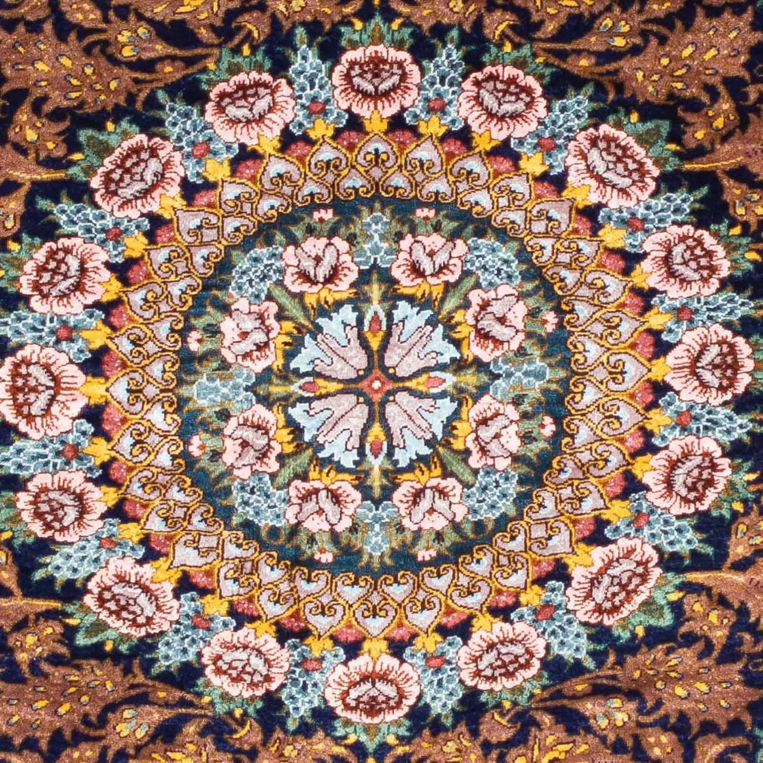 Persisk tæppe - Ghom - 119 x 79 cm - mørkerød
