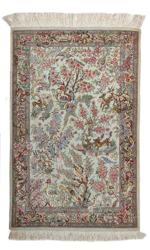 Persisk tæppe - Ghom - 94 x 60 cm - beige