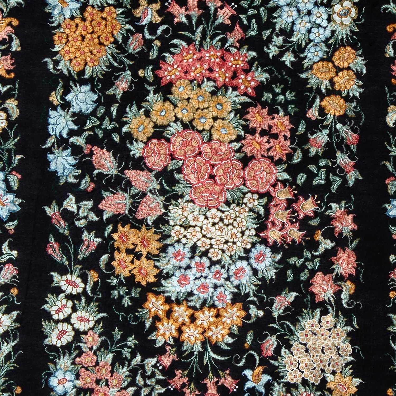 Persisk tæppe - Ghom - 89 x 60 cm - mørkeblå