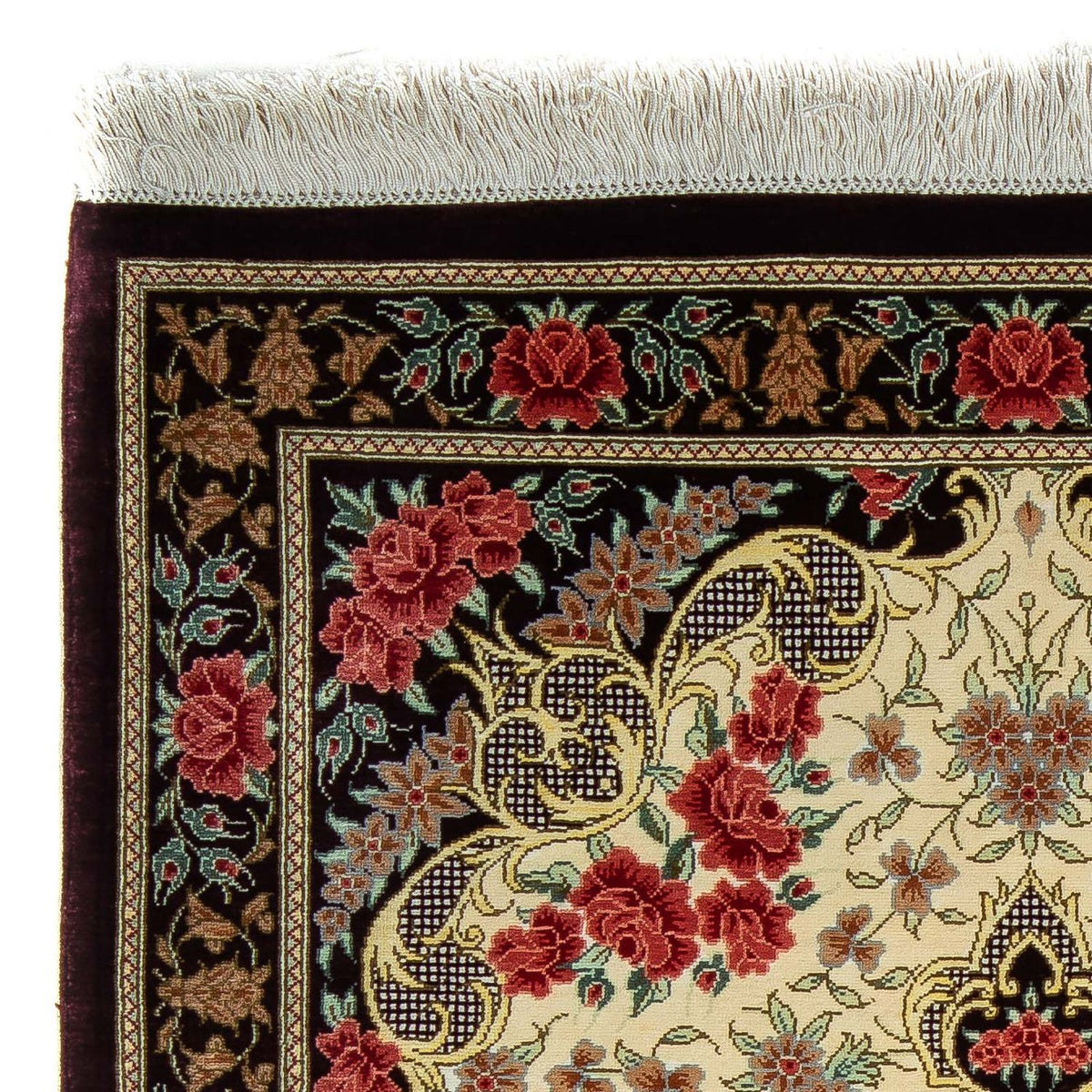 Persisk tæppe - Ghom - 93 x 60 cm - beige