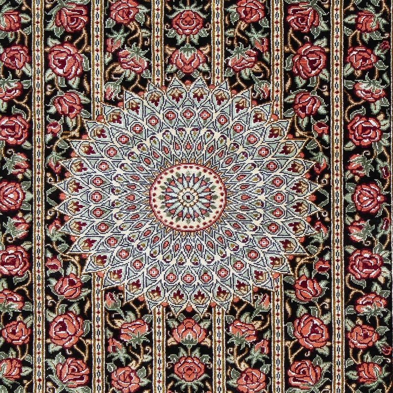 Persisk tæppe - Ghom - 78 x 57 cm - mørkeblå