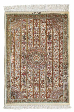 Persisk tæppe - Ghom - 90 x 59 cm - beige