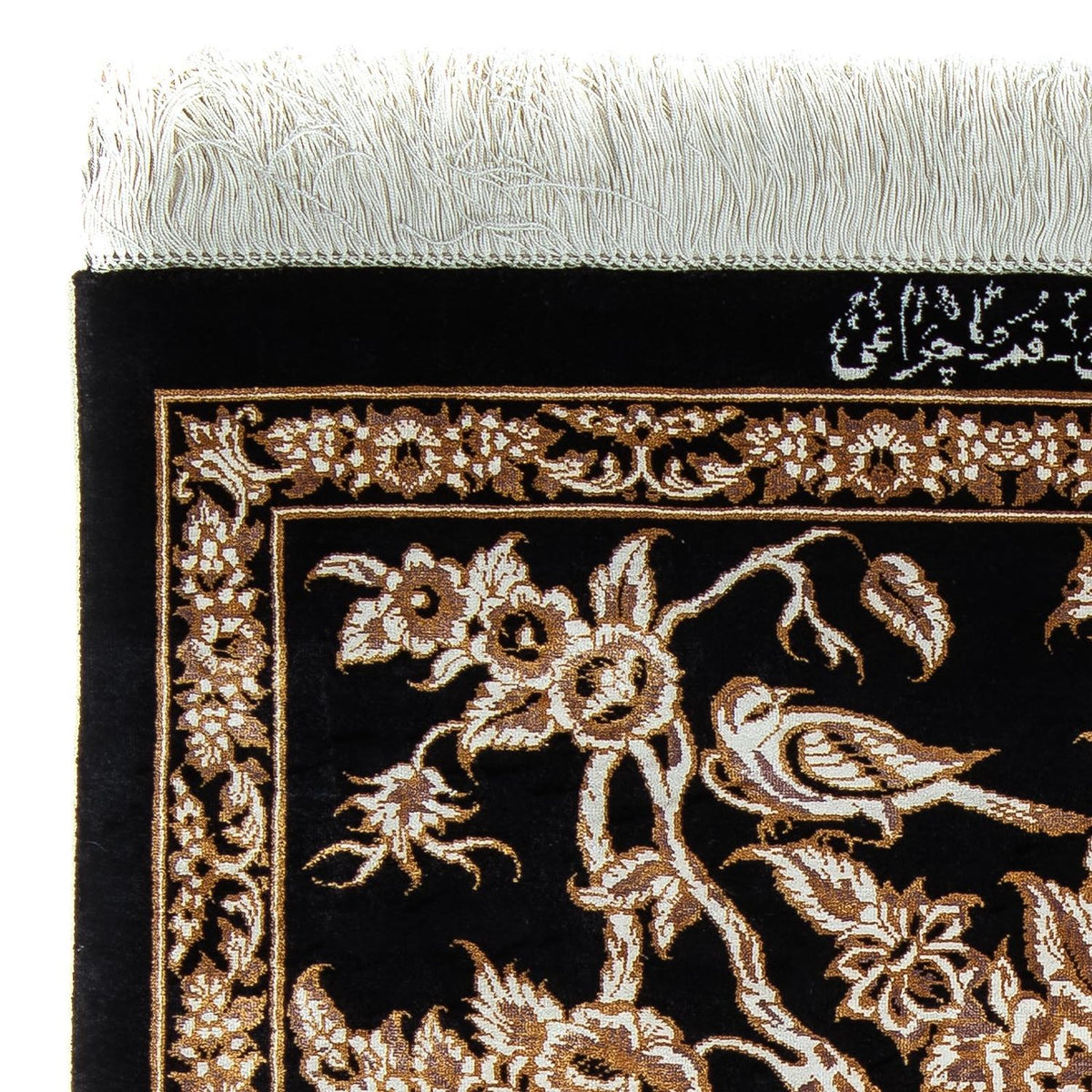 Persisk tæppe - Ghom - 92 x 58 cm - mørkeblå