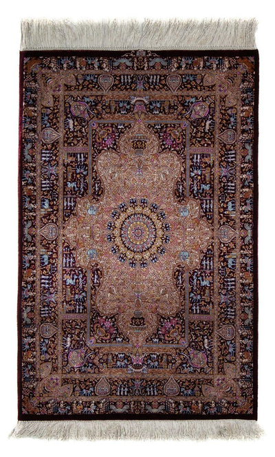 Qom Tæppe 62x90cm - Persisk tæppe
