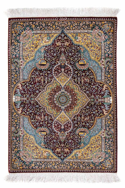 Qom Tæppe 60x87cm - Persisk tæppe