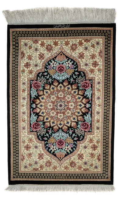 Qom Tæppe 59x89cm - Persisk tæppe