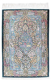 Qom Tæppe 81x119cm - Persisk tæppe - Rektangulær / Mørkeblå / 81 x 119 cm Rektangulær