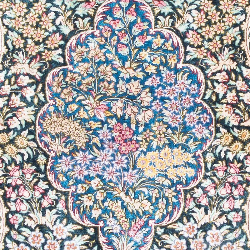 Persisk tæppe - Ghom - 119 x 81 cm - mørkeblå