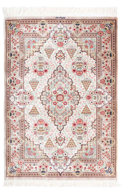Persisk tæppe - Ghom - 125 x 84 cm - beige