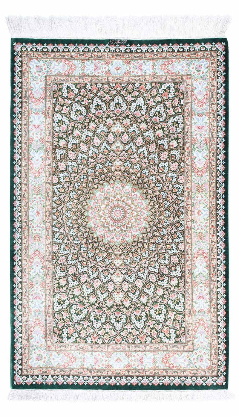 Persisk tæppe - Ghom - 128 x 83 cm - grøn