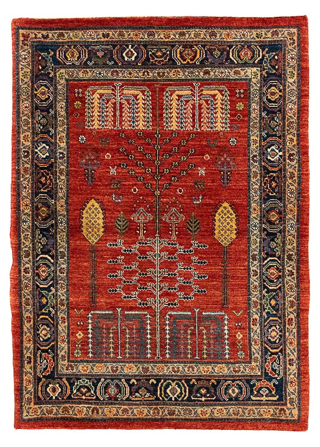 Gabbeh-tæppe - Kashkuli Persisk - 120 x 85 cm - mørkerød