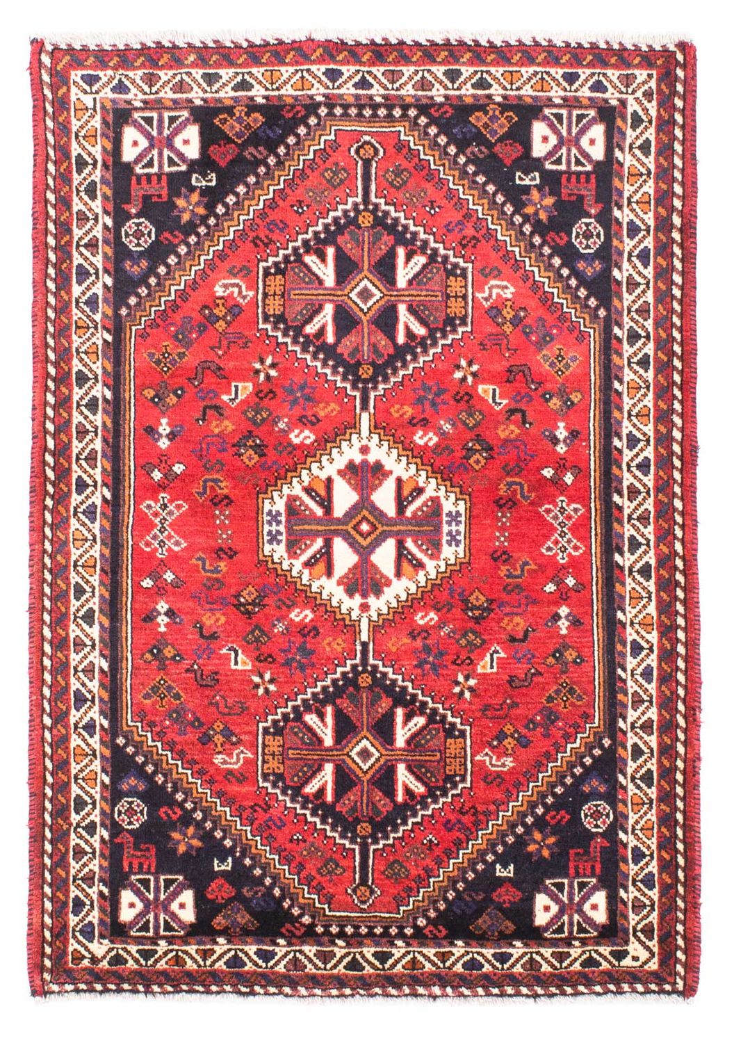 Persisk tæppe - Nomadisk - 169 x 115 cm - mørkerød