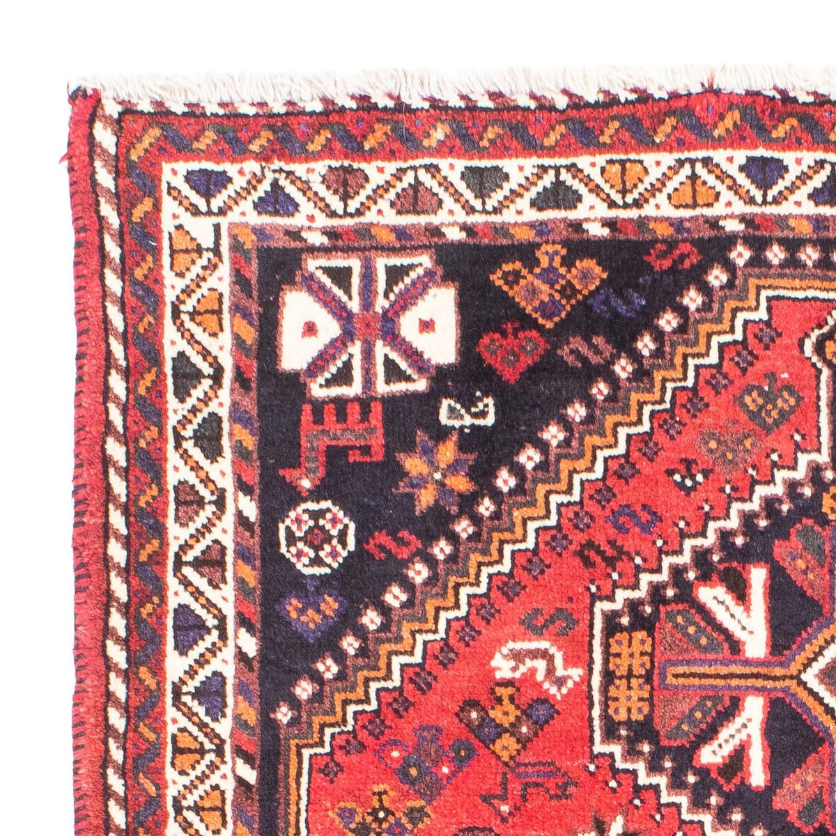 Persisk tæppe - Nomadisk - 169 x 115 cm - mørkerød