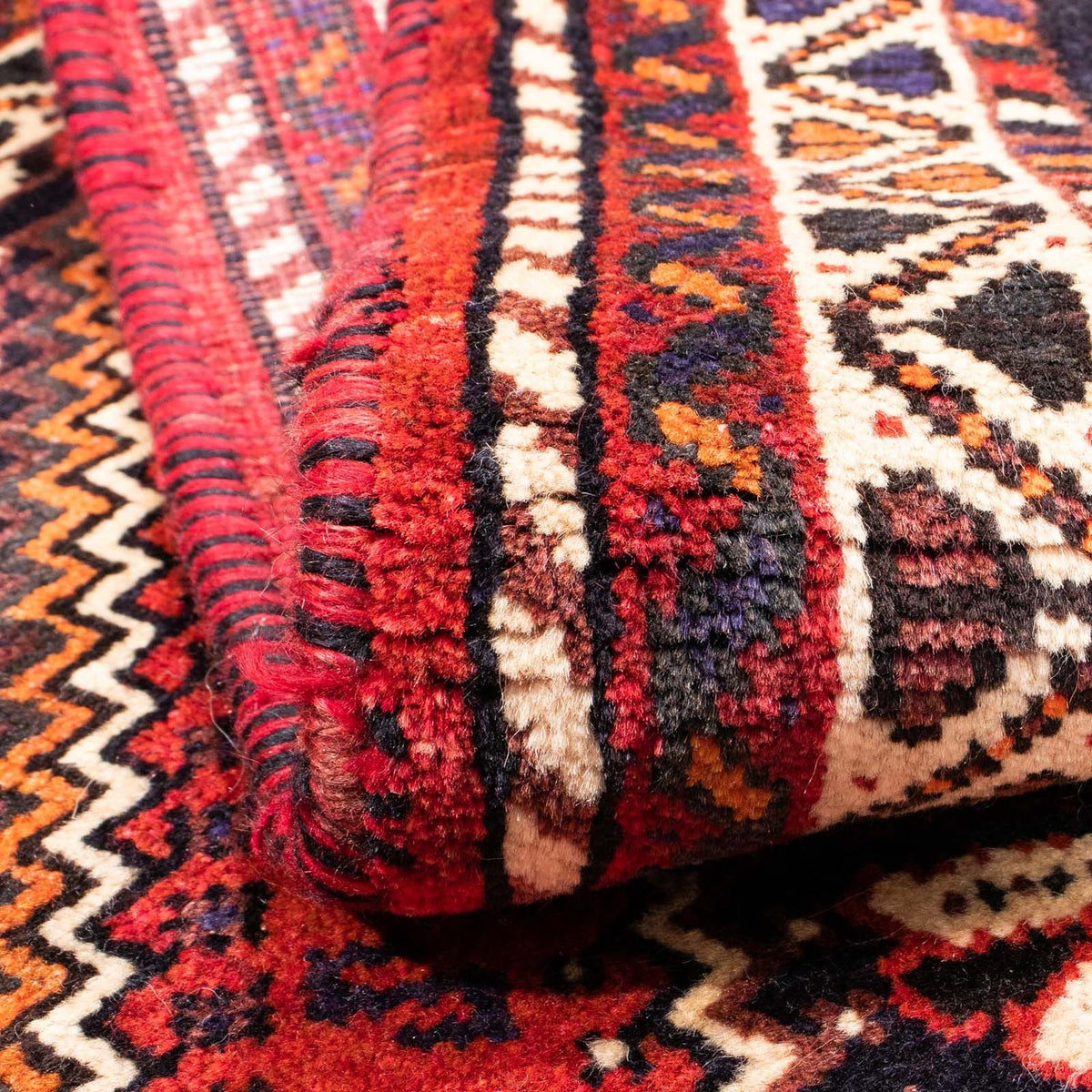 Persisk tæppe - Nomadisk - 169 x 115 cm - mørkerød