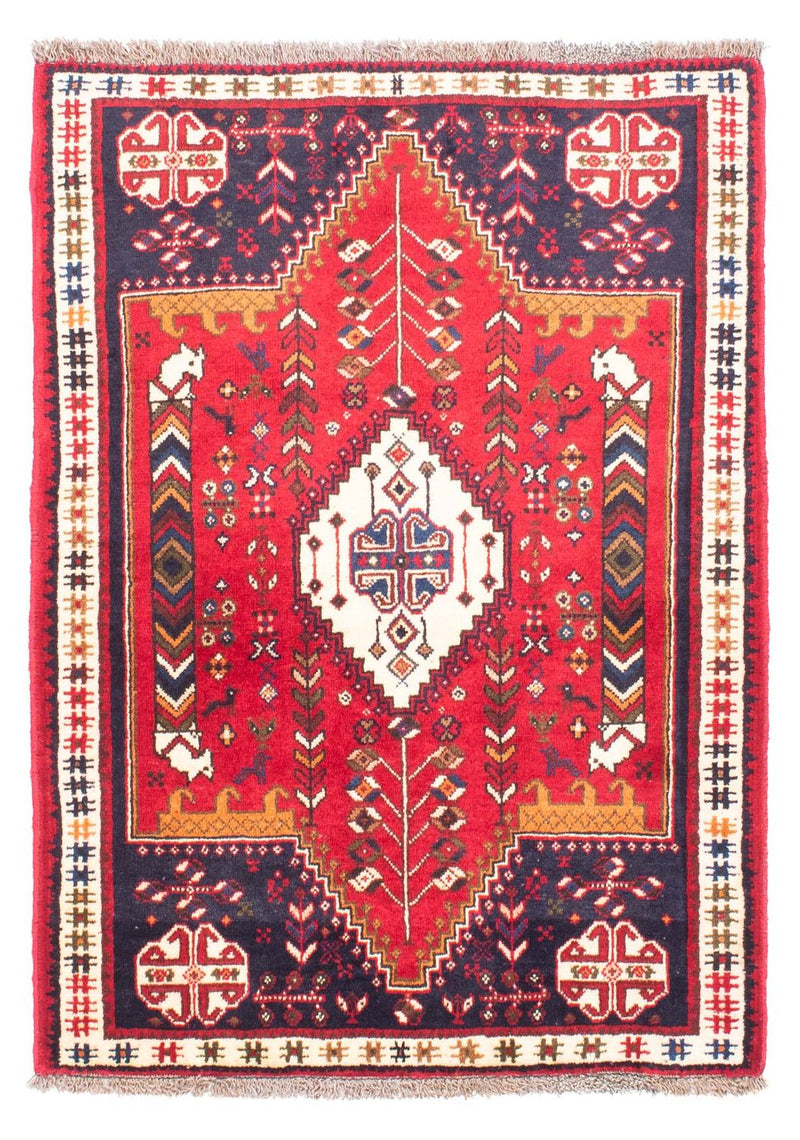 Persisk tæppe - Nomadisk - 153 x 105 cm - mørkerød