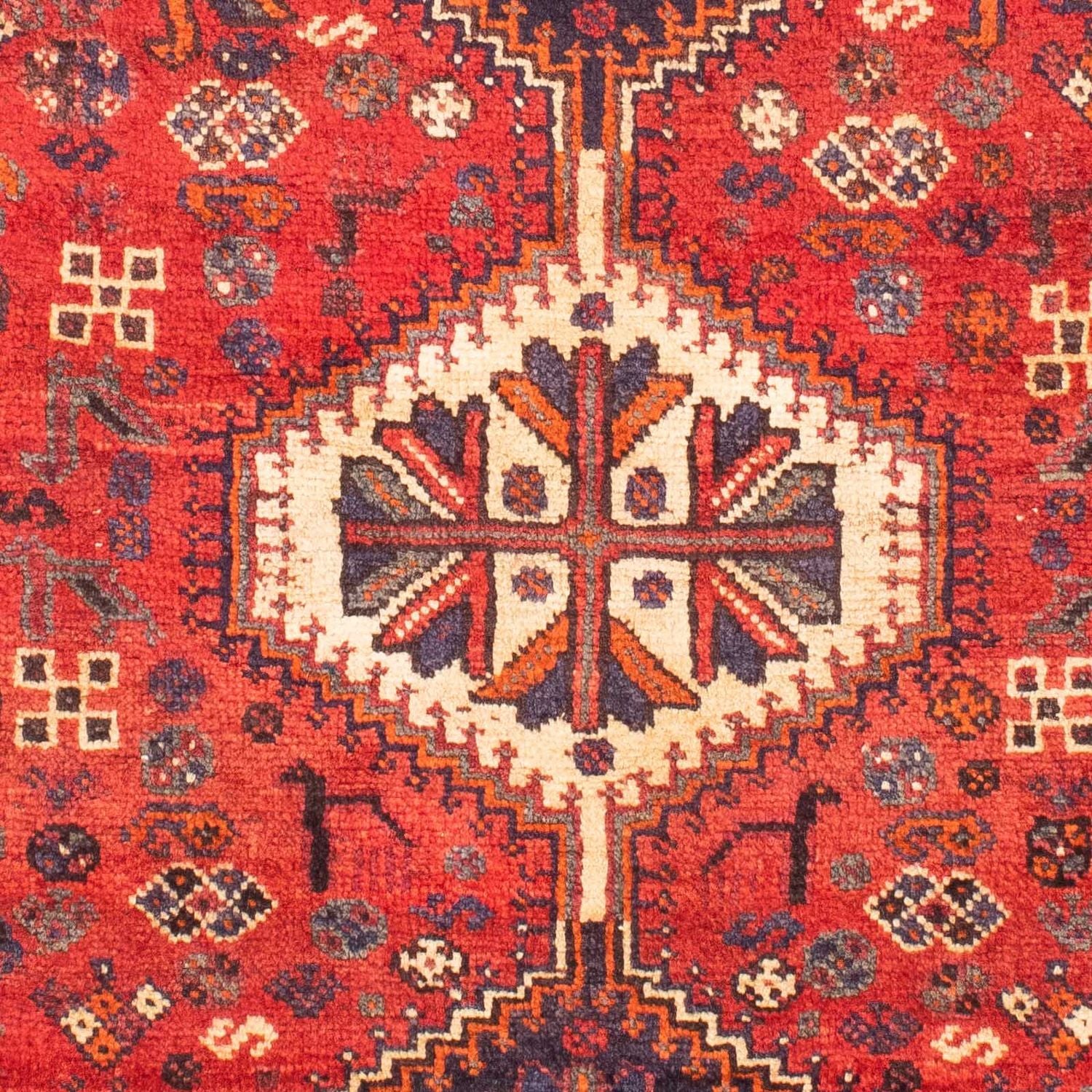 Persisk tæppe - Nomadisk - 157 x 122 cm - mørkerød