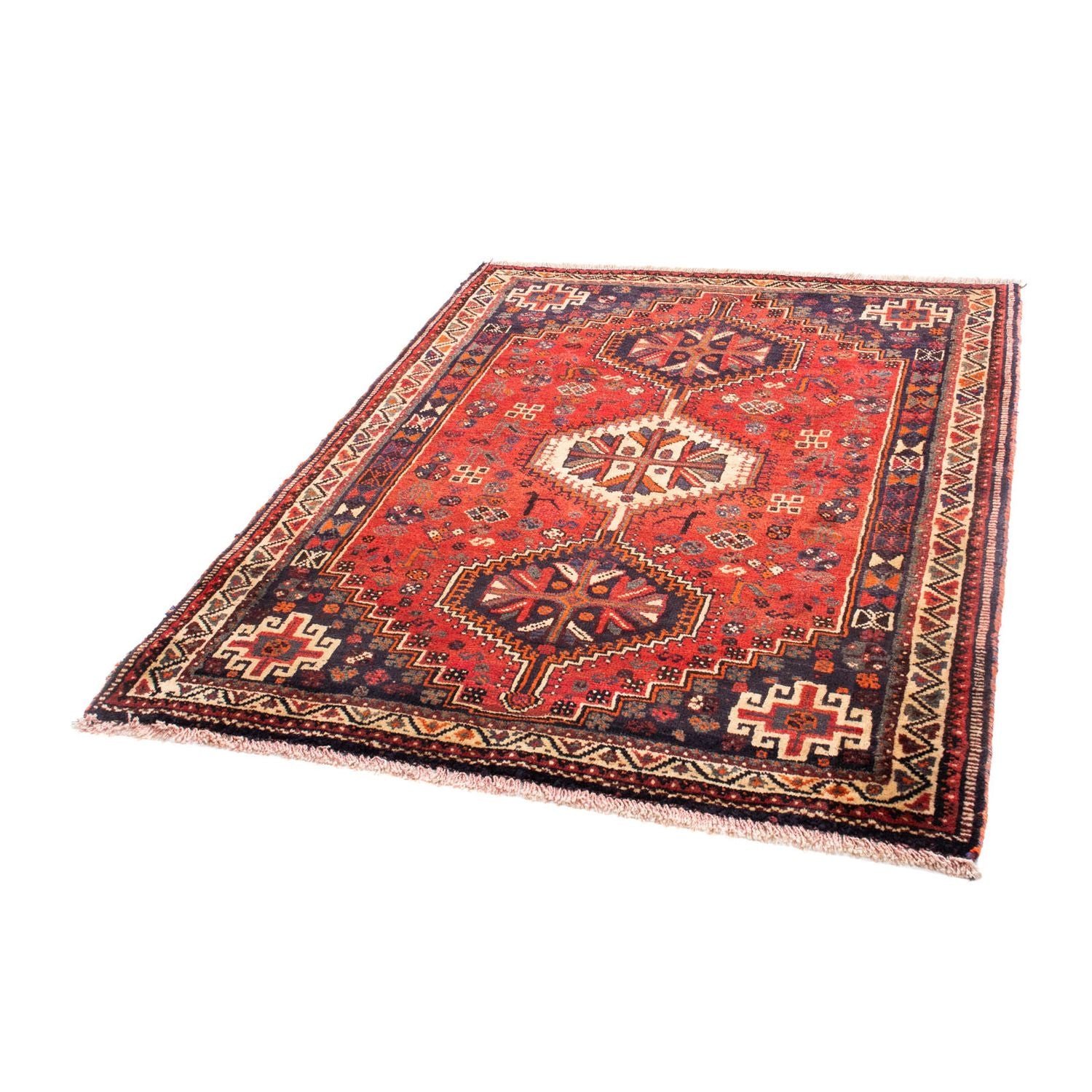 Persisk tæppe - Nomadisk - 157 x 122 cm - mørkerød