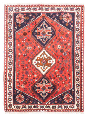 Persisk tæppe - Nomadisk - 159 x 121 cm - mørkerød