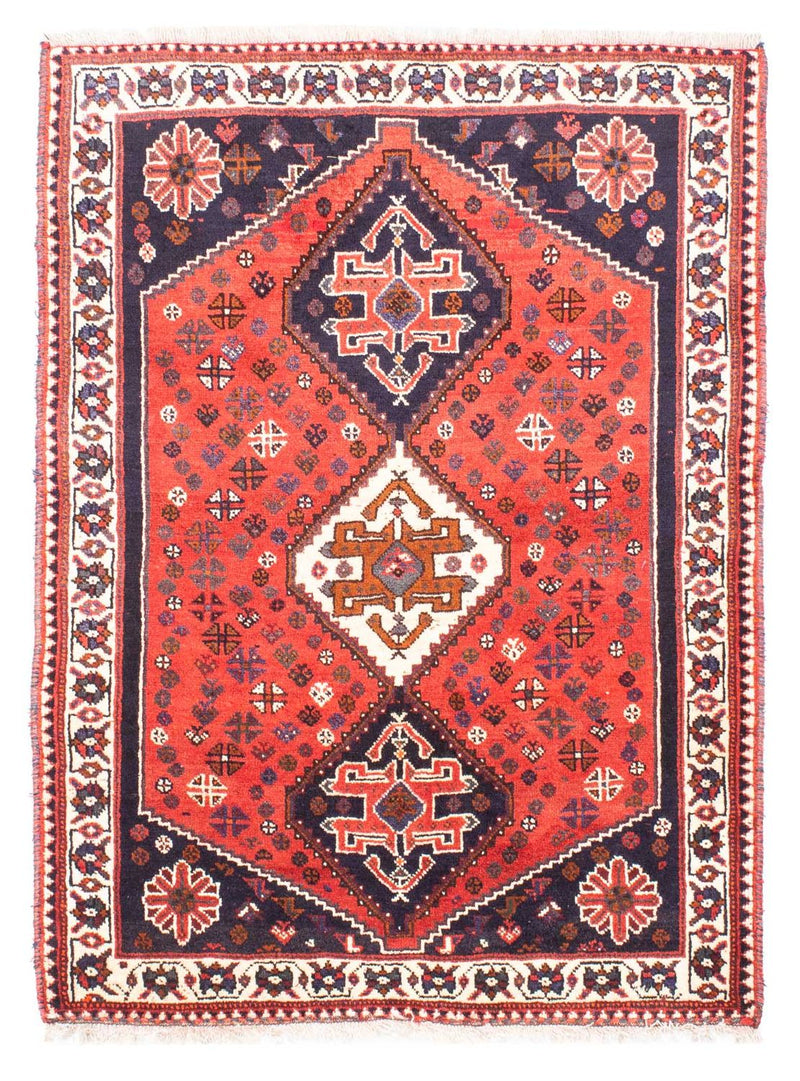 Persisk tæppe - Nomadisk - 159 x 121 cm - mørkerød