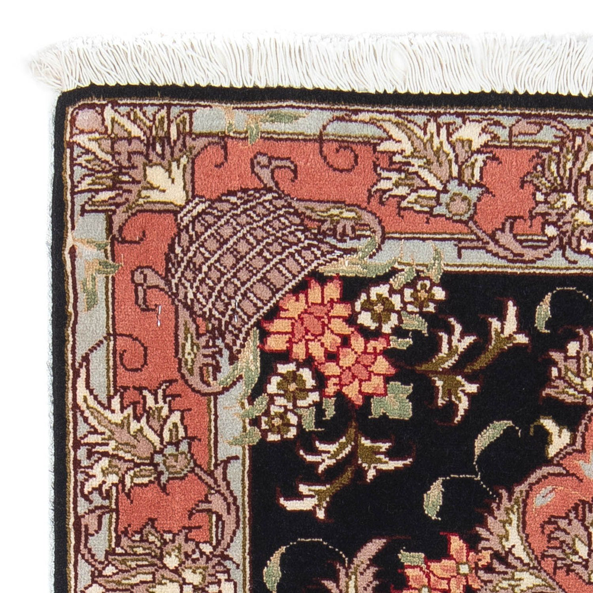 Persisk tæppe - Tabriz - Royal - 90 x 60 cm - mørkeblå