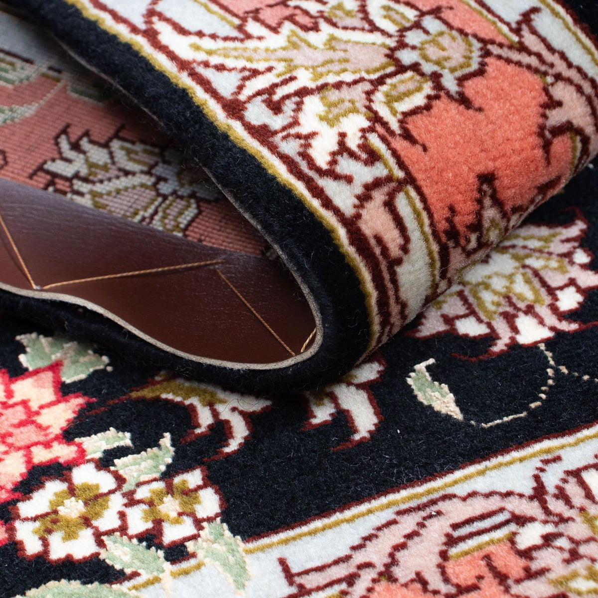 Persisk tæppe - Tabriz - Royal - 90 x 60 cm - mørkeblå