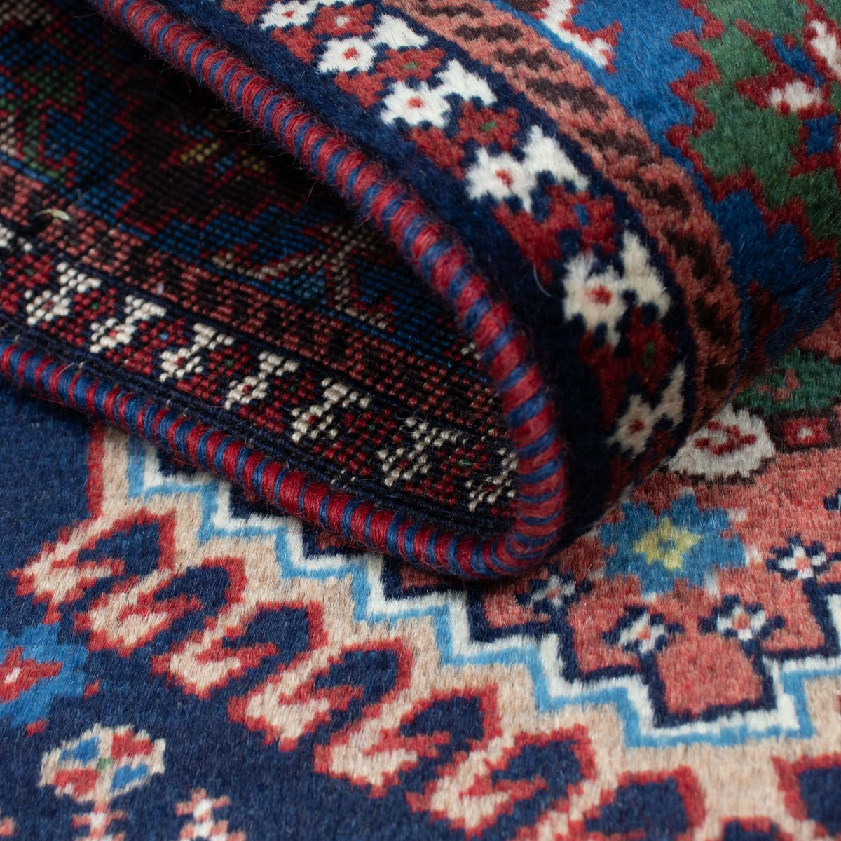 Persisk tæppe - Nomadisk - 134 x 98 cm - blå