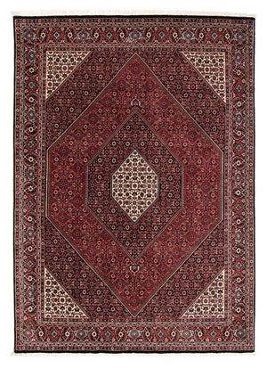 Persisk tæppe - Bijar - 241 x 170 cm - mørkerød