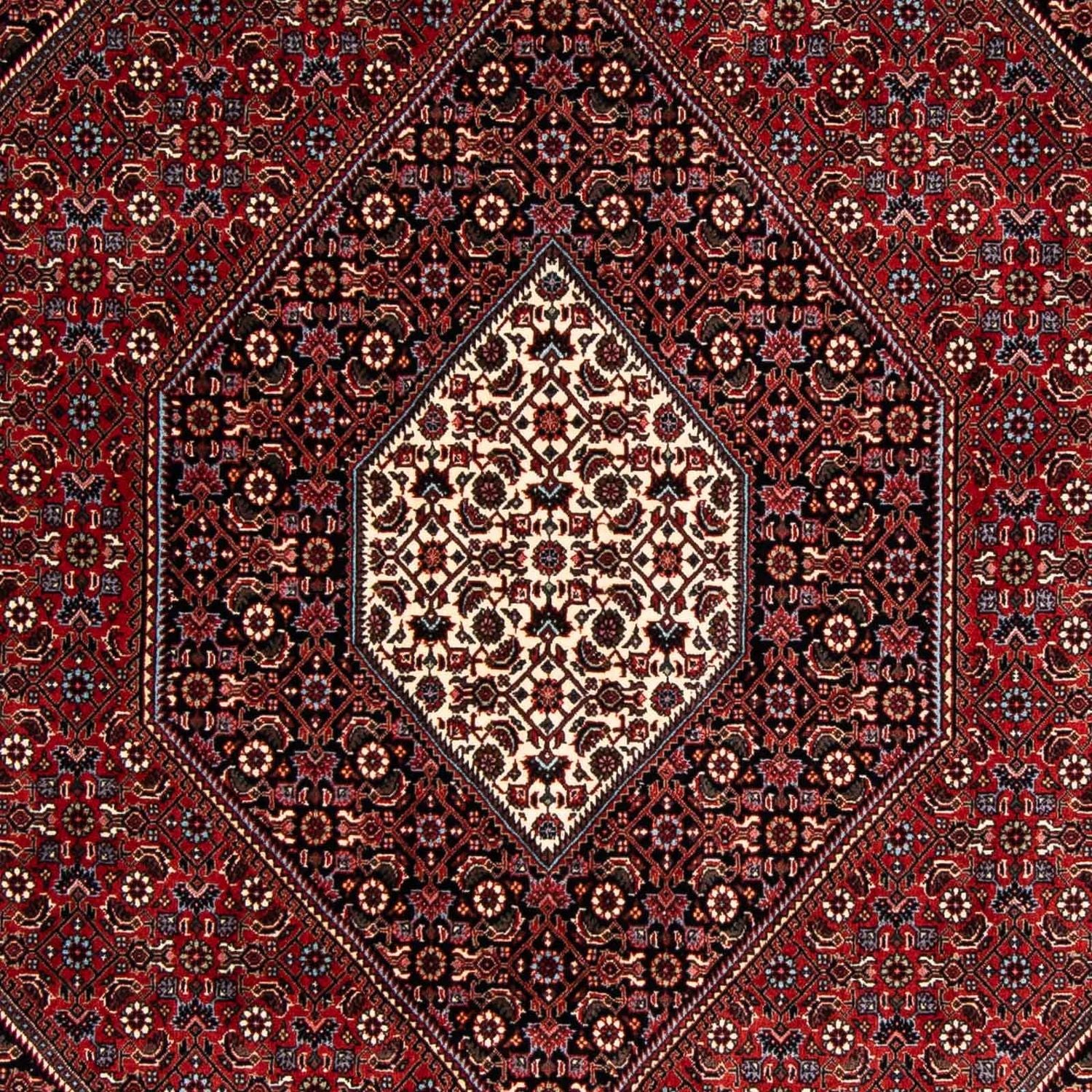 Persisk tæppe - Bijar - 241 x 170 cm - mørkerød