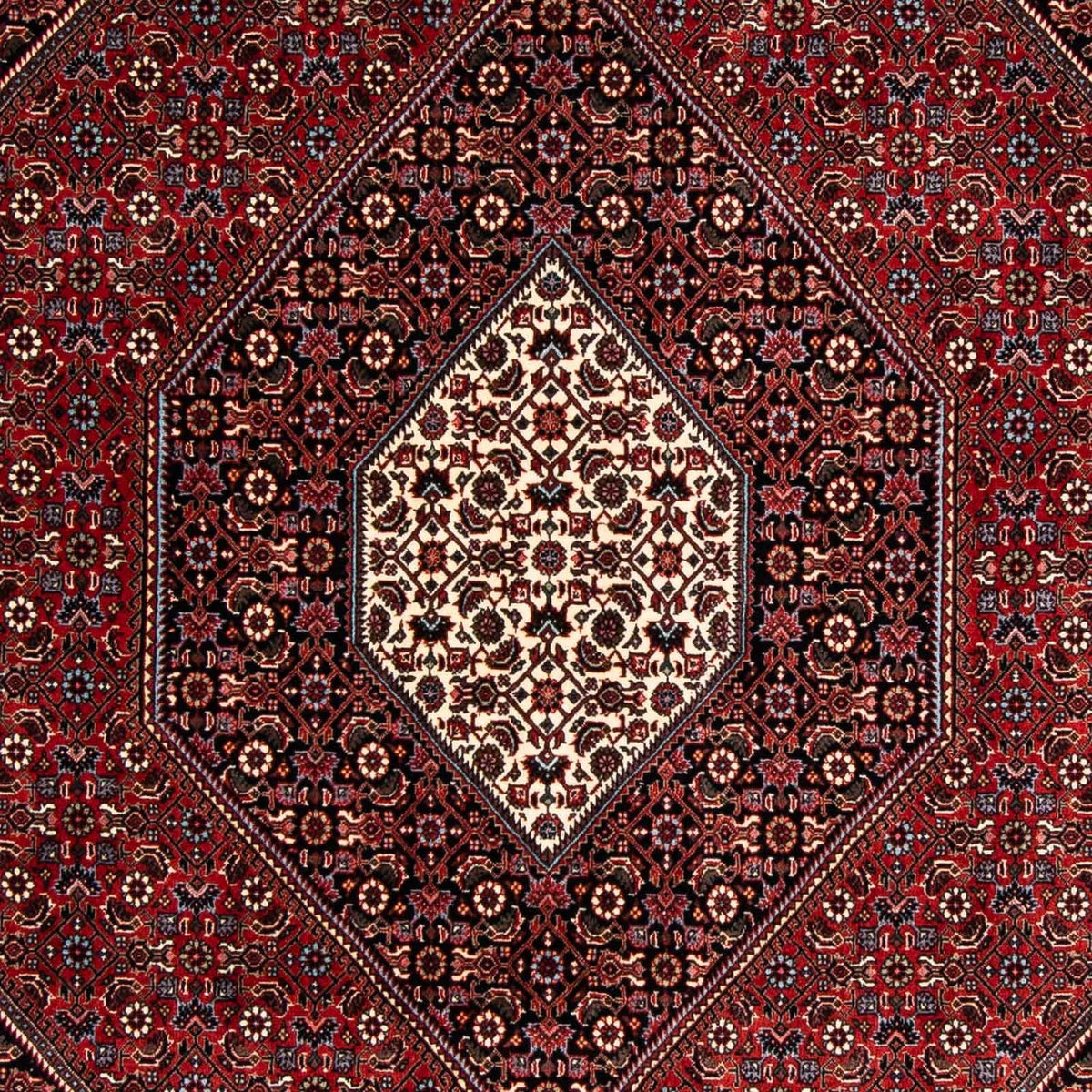 Persisk tæppe - Bijar - 241 x 170 cm - mørkerød