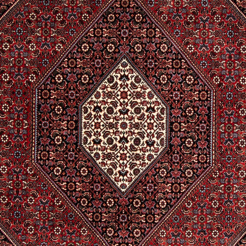 Persisk tæppe - Bijar - 241 x 170 cm - mørkerød