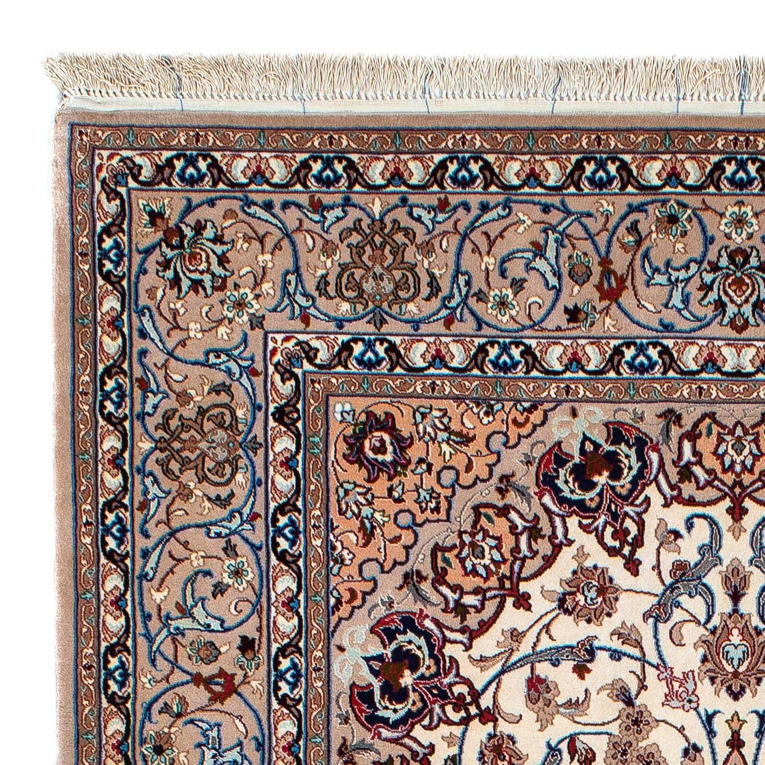 Silketæppe - Ghom Silk - Premium - 202 x 128 cm - beige